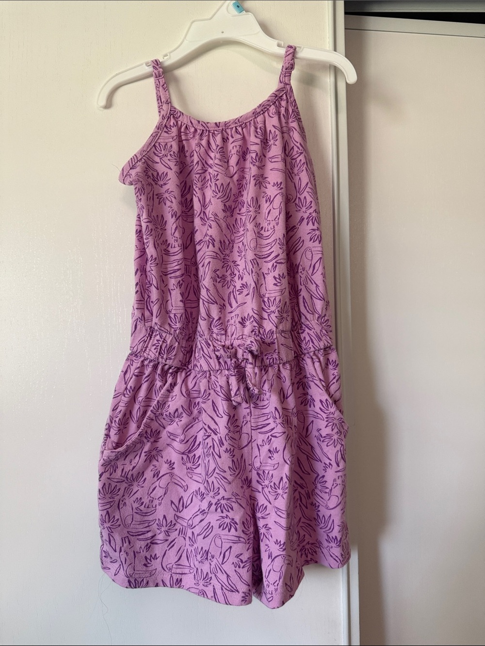 Cat & Jack Lavender Floral Tank Romper